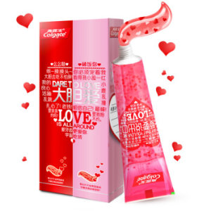 天猫金妆奖款 高露洁大胆爱限量版牙膏 130g*2支 透明心形膏体 44.9元狂欢价