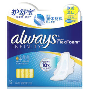 whisper 护舒宝 未来感·极护 液体卫生巾 日用 240mm 18片 *3件