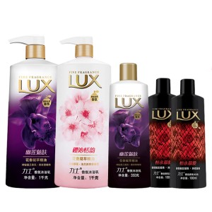 LUX 力士 花香凝萃精油 香氛沐浴乳套装 （幽莲魅肤1350ml+樱沁恬韵1000ml+恒永慕爱100ml*2） *3件