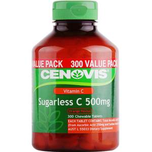 澳洲原产 Cenovis 天然橙味 无糖维生素C咀嚼片 300粒 64元包邮
