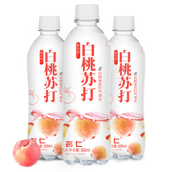 88VIP：名仁 苏打水白桃味 360ml*24瓶 *5件