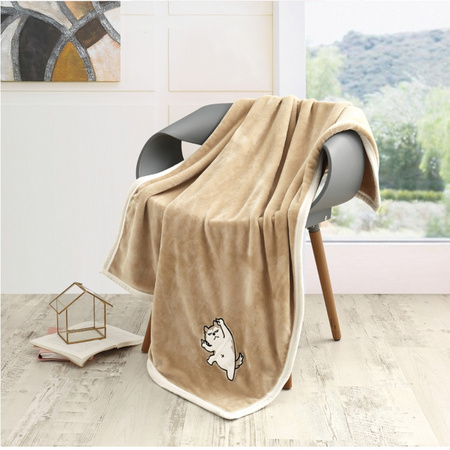 MERCURY 水星家纺 奇幻多多法兰绒毯 100*140cm