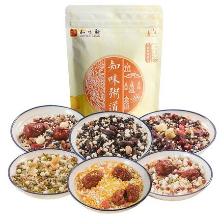 知味观 八宝粥五谷杂粮组合6袋 900g