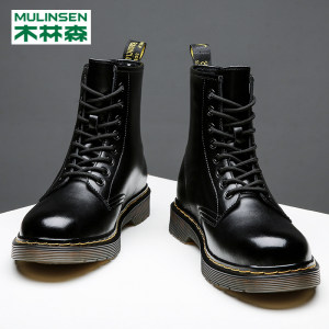 木林森 男女款英伦风 高帮马丁靴