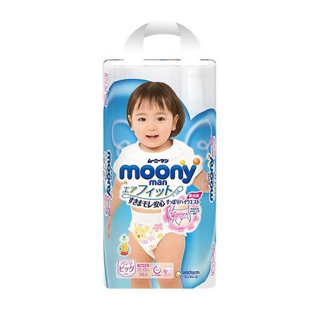 88VIP：Moony 尤妮佳 女宝宝拉拉裤 XL38片