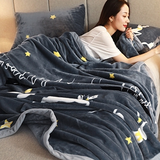 NEIGHBORIN THE FLOWER 花舍 牛奶绒毛毯(加密不掉毛 铺盖两用) 120*200cm