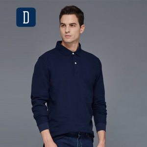 京东小米投资品牌 大卫山 男全珠地棉 商务休闲长袖Polo衫