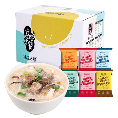 海福盛 冻干速食粥 6袋装 222g *2件