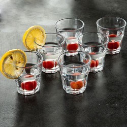 honghu 宏虎 高白玻璃八角杯 150ml 6个装