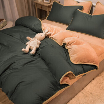移动专享：COOE·BUGE 蔲伊·布阁 A棉B绒加厚单件被套 150*200cm