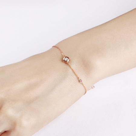 双11预售：I Do Round系列 18K金 女士钻石手链