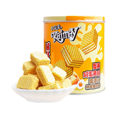 小浣美 蟹黄咸蛋黄威化饼干 300g *2件