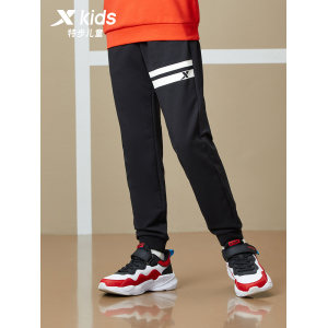 特步 2020秋冬款中大童加绒休闲运动裤