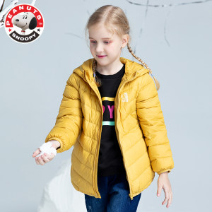 史努比 儿童短款连帽羽绒服 90%含绒量