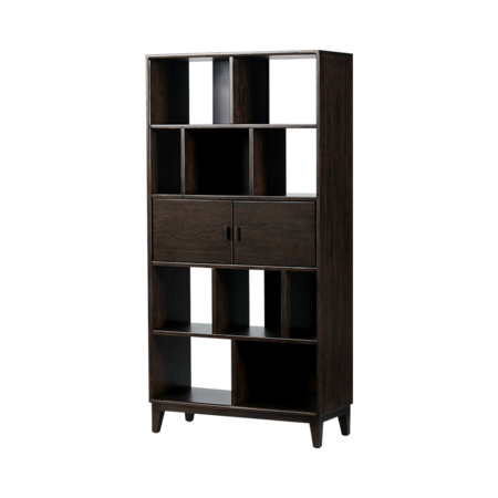 新品发售：小米 8H DF14 Master大师系列现代实木书柜 北美黑胡桃色