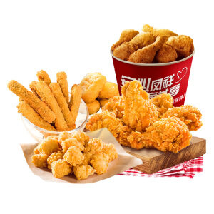 肯德基供应商 凤祥食品 炸鸡家庭桶4袋 共1.9kg 159.6元包邮