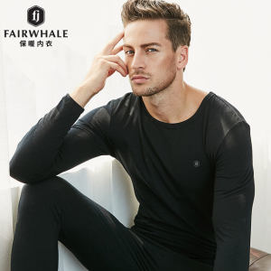 马克华菲 男长绒棉保暖内衣套装