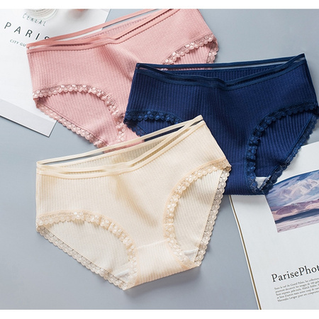 步迪格 女士纯棉三角内裤 1条装