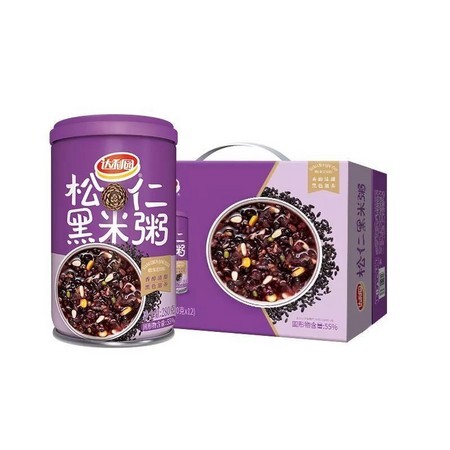 88VIP：达利园 八宝粥 松仁黑米粥 280g*12罐/箱 *4件