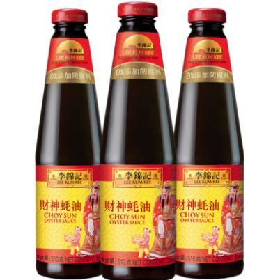 聚划算百亿补贴：LEE KUM KEE 李锦记 财神蚝油 510g*3瓶