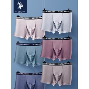 美国马球协会 US POLO 男士 100%精梳棉平角裤 3条