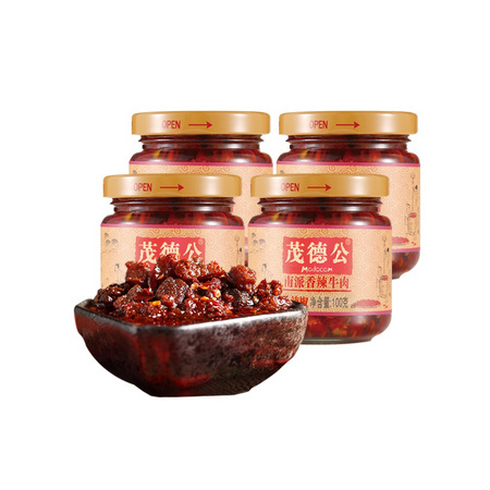 88VIP：茂德公 香辣牛肉酱 100g*4瓶 *5件