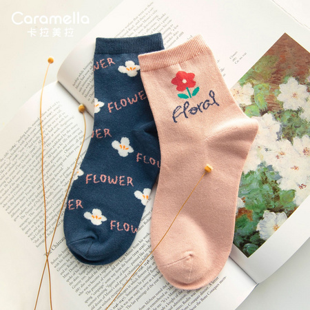 caramella 焦糖玛奇朵 10352-A 女士中筒袜 *4件