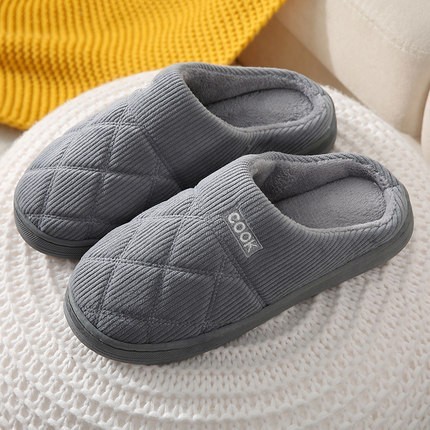 瑞恪 00214 灯芯绒棉拖鞋