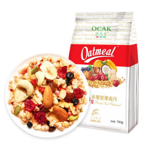 欧扎克 50%水果坚果麦片 即食燕麦 750g 29.9元包邮