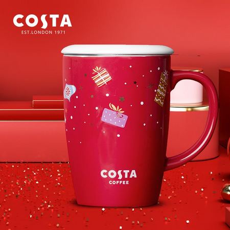 88VIP：COSTA 咖世家 圣诞风茶漏马克杯 414ml