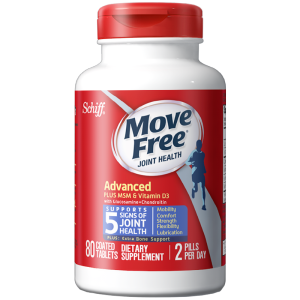 美产 维骨力 MoveFree氨基葡萄糖软骨素 MSM加强版蓝瓶 80粒