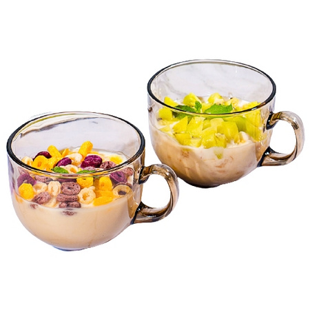 厨乐皇 茶色玻璃杯 470ml 2只装