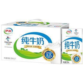 京东PLUS会员、限辽宁：yili 伊利 纯牛奶（礼盒装） 250ml*21盒/箱 *3件