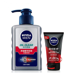 妮维雅 男士控油祛痘洗面奶 150ml 送洁面泥50g