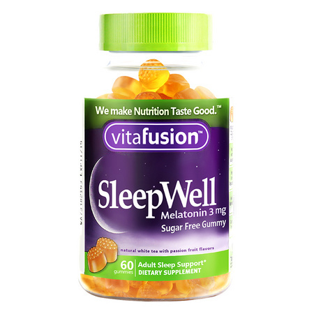 88VIP：vitafusion SleepWell 褪黑素片 咀嚼软糖 60粒 *2件