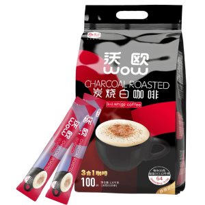 小编买过 马来西亚进口 沃欧 速溶炭烧白咖啡 100条