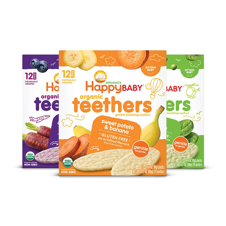 88VIP：HAPPYBABY 禧贝 婴儿有机磨牙饼干 4件装
