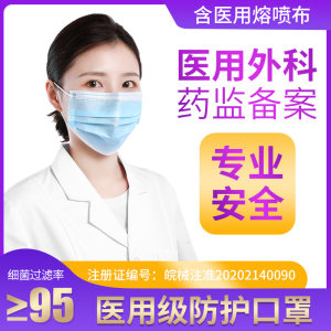 助鑫 一次性医用外科口罩 100只 12.9元包邮 折合0.13元一支