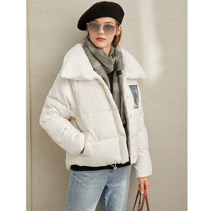 聚划算百亿补贴：AMII11840220 女士短款丝绒羽绒服