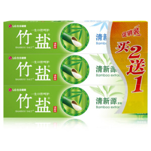 凑单品： LG 竹盐 清新源牙膏 110g*3支