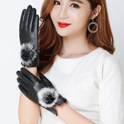 洛维尼 M001 女士加绒触屏手套