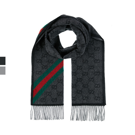 88VIP：GUCCI 古驰 经典款GG图案撞色条纹围巾