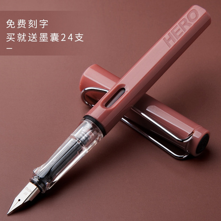 HERO 英雄 正姿练字钢笔 1支+墨囊24支