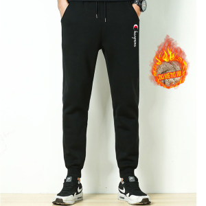 男士秋冬加绒加厚 修身休闲运动裤