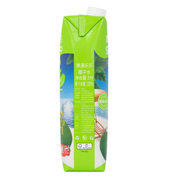 gomolo 新鲜椰汁孕妇果汁青椰 NFC果汁饮料 1L*4瓶 *2件