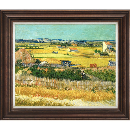 简美轻奢简欧客厅风景凡高油画田园挂画 梵高丰收