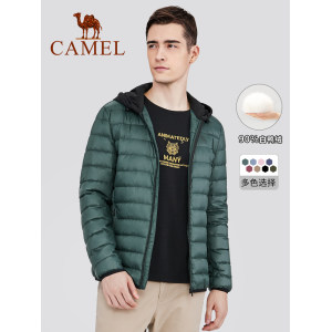 骆驼 男士短款羽绒服 90%白鸭绒