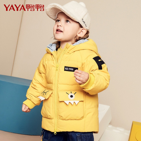 YAYA 鸭鸭 婴儿长款连帽羽绒服