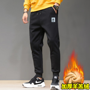 Baomai bull 男士加厚羊羔绒 运动休闲束脚裤