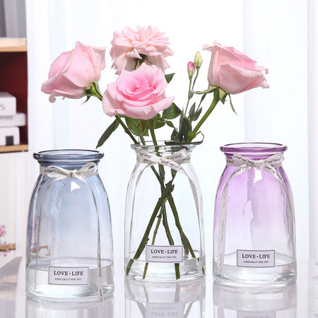 青木时光 玻璃花瓶 3个装